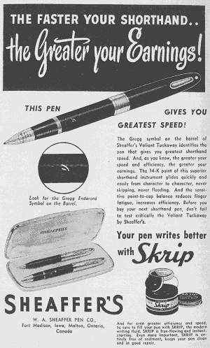 Sheaffer Gregg ad